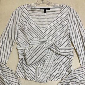 White House Black Market Striped Blouse